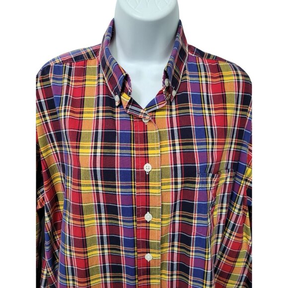 Cruel Girl Tops - Cruel Girl Shirt Women XL Western Cowgirl Rodeo Button Down Red Plaid